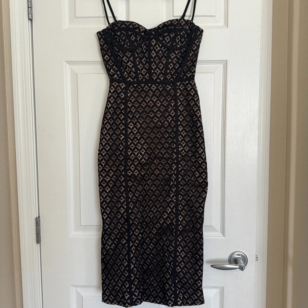 Bardot Charley Midi Lace Corset Dress NWT